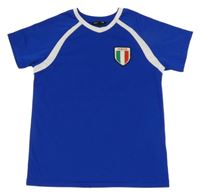Safírovo-biele funkčné futbalové tričko ITALIA a číslom H&M