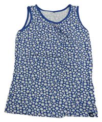 Modrý kvietkovany top