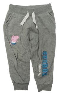Šedé melírované tepláky s Peppa Pig
