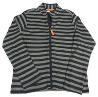 Tmavošedo-černá pruhovaná propínací mikina M&Co.