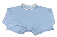 Svetlomodrá crop mikina s golierikom H&M