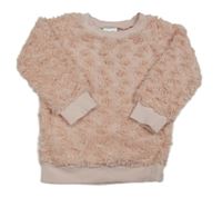 Ružová chlpatá mikina