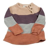 Starorůžovo-fialovo-sivý sveter Topomini