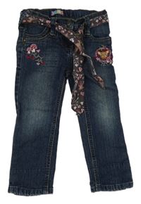 Tmavomodré rifle srnkou a páskem Lupilu