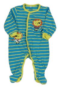 Modro-žltý pruhovaný overal s lvem Pekkle