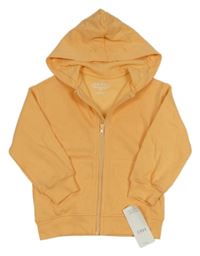 Nové - Oranžová propínací mikina s kapucí M&S