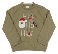 Piesková ý sveter so Santou a perníčkem C&A