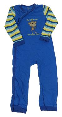 Modro-pruhovaný overal s opicí Liegelind