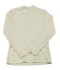 Smetanové žebrované triko se stojáčkem F&F