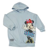 Světlemodré teplákové šaty s Minnie s překlápěcími flitry a kapucí M&S