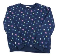 Tmavomodrá bodkovaná á mikina M&S