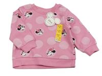 Nové - Růžová puntíkatá mikina s Minnie Primark