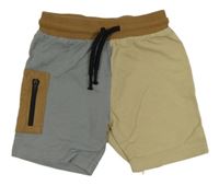 Pískovo-modrošedé teplákové kraťasy Next