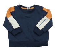 Tmavomodro-skořicovo-svetlobéžová mikina Dopodopo