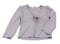 Lila rebrované bolerko s výšivkou River Island