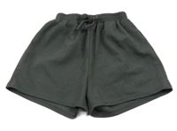 Tmavosivé rebrované kraťasy Shein