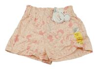 Nové - Ružové bavlnené kraťasy s Minnie Primark