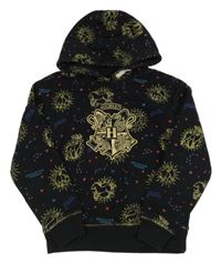 Černá mikina s obrázky a kapucí - Harry Potter M&S