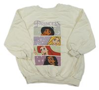 Krémová oversize mikina s Disney princeznami Next