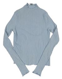 Světlemodré žebrované triko H&M