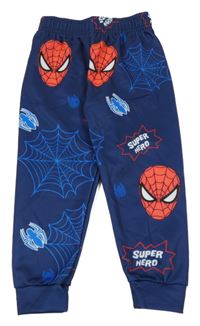 Tmavomodré sportovní tepláky se Spidermanem