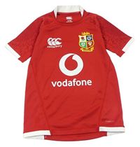 Červené funkčné športové tričko s logom Canterbury