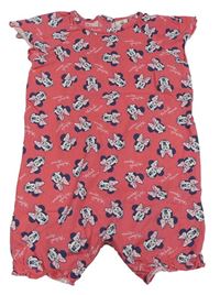Růžový kraťasový overal s Minnie Disney