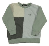 Zeleno-kaki-smotanová mikina s výšivkou Next