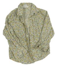 Zeleno-žltá kvetovaná blúzka H&M