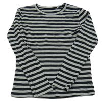 Sivo-čierne pruhované tričko Name it