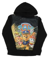 Černo-šedá mikina s Tlapkovou patrolou a kapucí 