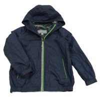 Tmavomodrá šusťáková jarní bunda s kapucí Michael Kors