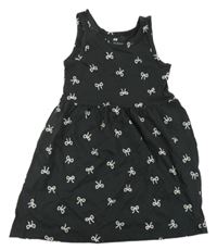 Tmavosivé šaty s mašlčkami H&M