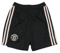 Černé fotbalové funkční kraťasy Manchester United Adidas