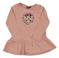 Růžová vzorovaná tunika s Minnie Disney