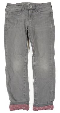 Sivé podšité skinny rifle H&M