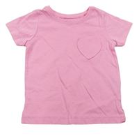 Ružové tričko so srdcem M&Co.