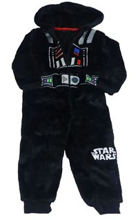 Čierna plyšová kombinéza s kapucí - Star Wars Mothercare