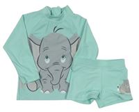 2set - Tyrkysové UV triko s Dumbem + UV kraťasy Disney