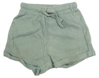 Khaki vzorované baggy kraťasy H&M