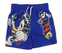 Kobaltově modré plážové kraťasy so Sonicem George