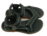 Tmavošedokhaki-neonově oranžové sandály Jack Wolfskin vel. 35