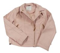 Světlerůžový koženkový crop křivák Primark