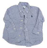 Modro-biela pruhovaná košeľa Ralph Lauren