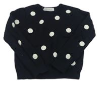 Tmavomodrý bodkovaná ý sveter H&M