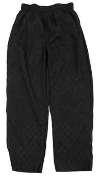 Čierne vzorované ľahké nohavice