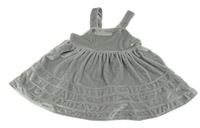 Šedé lesklé sametové šaty H&M