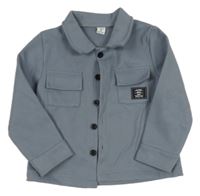 Sivá košeľová flaušová bunda Shein