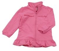 Ružová prepínaci mikina s volánikmi Topomini