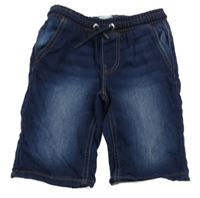 Tmavomodré riflové teplákové kraťasy Primark